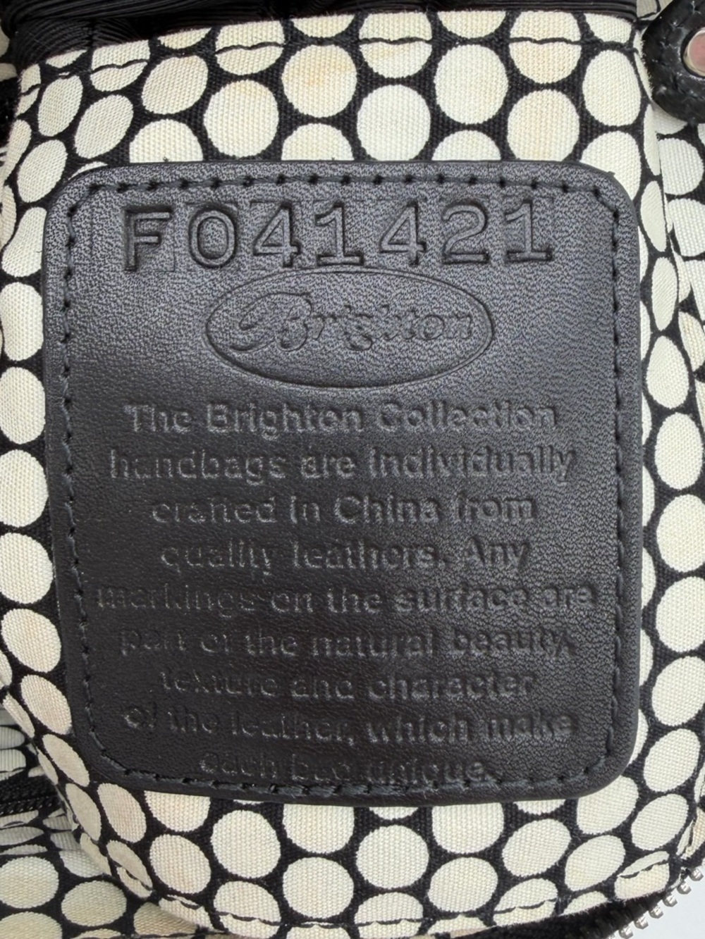 Brighton Twister GoGo Black Nylon & Croc Pattern Crossbody - Picture 9 of 9